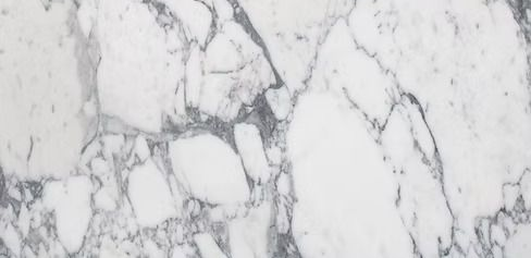 White and gray marble surface with dark veining pattern