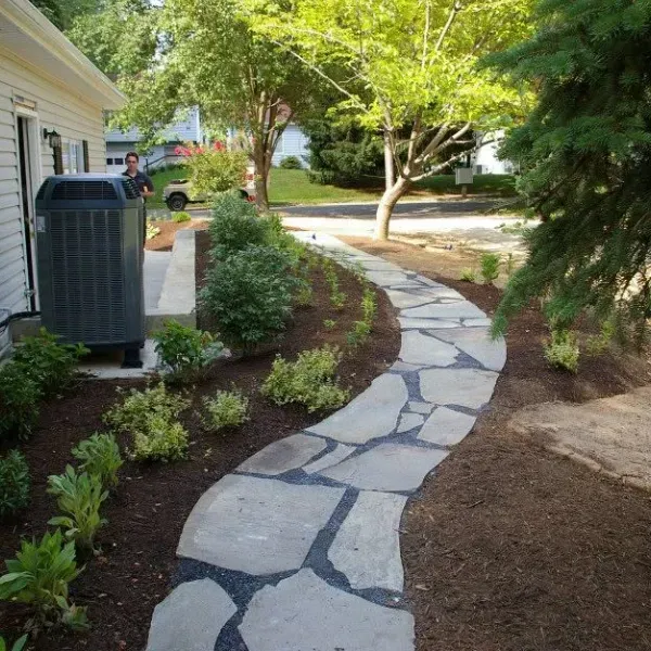 flagstone patio installation in bowie md