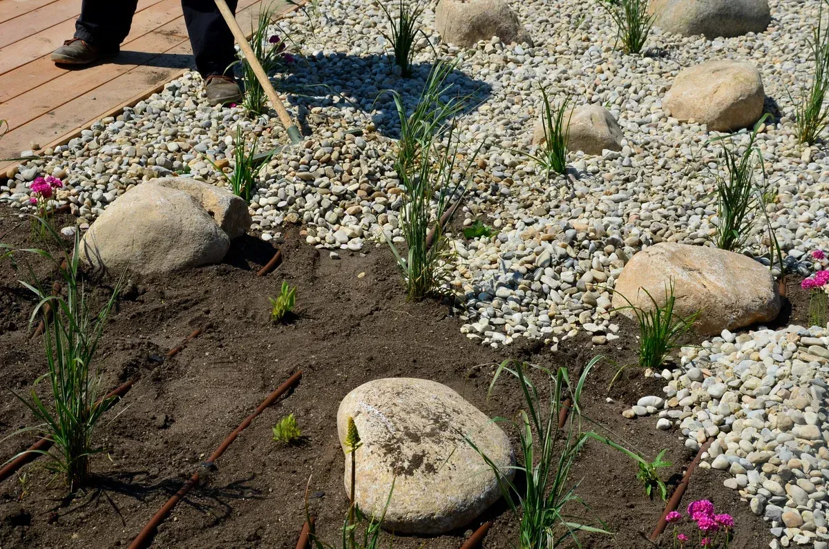 professional river rock installation bowie md