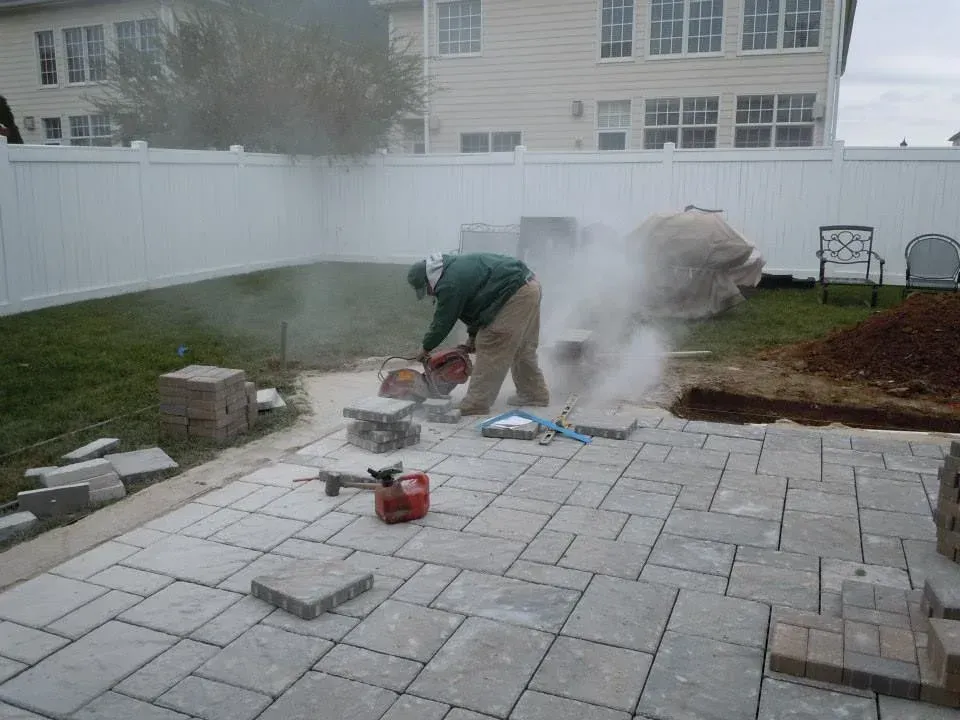 residential hardscaping project
