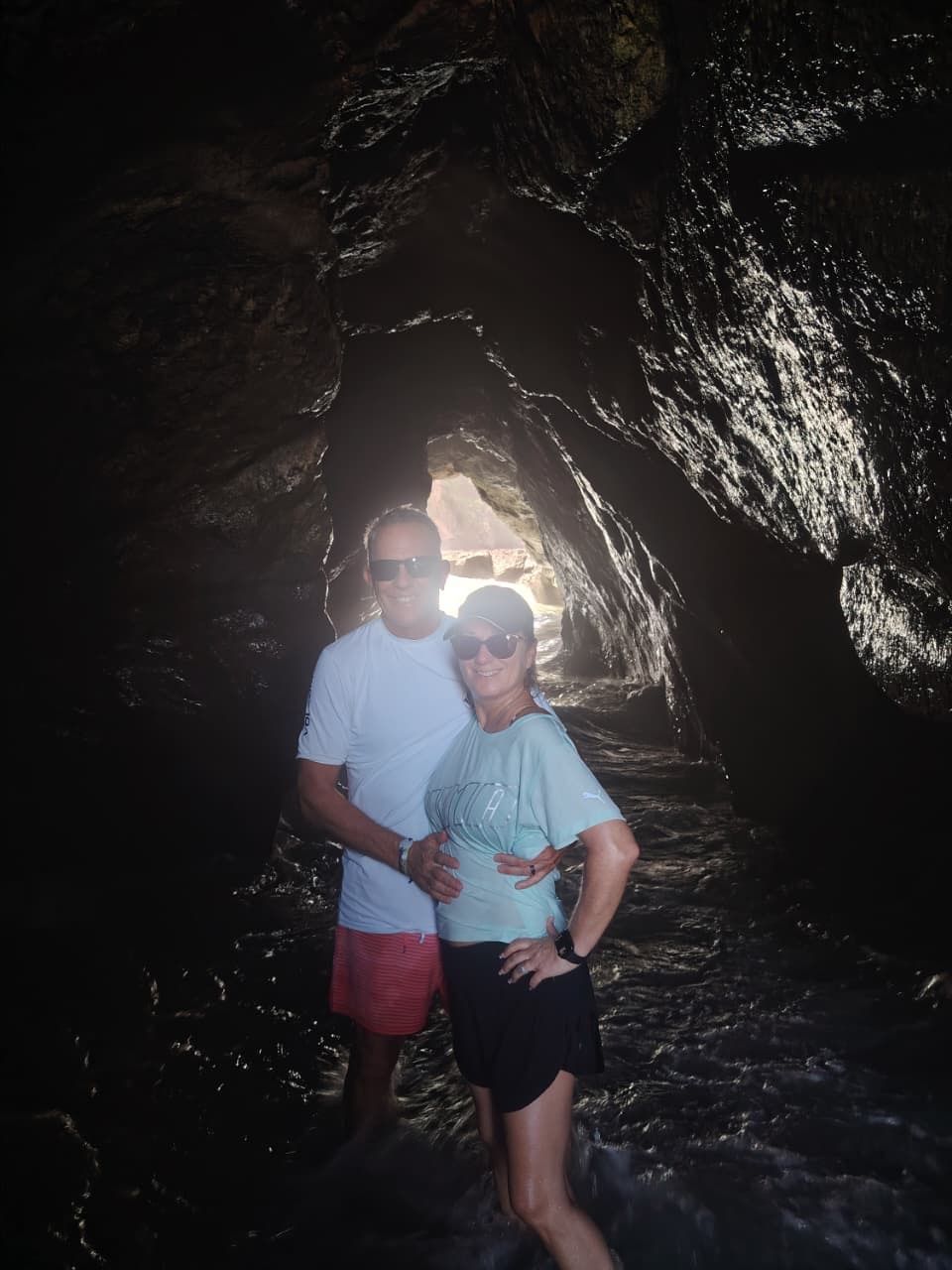 Coastal cave explored during a jet ski excursion in Guanacaste Costa Rica along the scenic Pacific coastline.