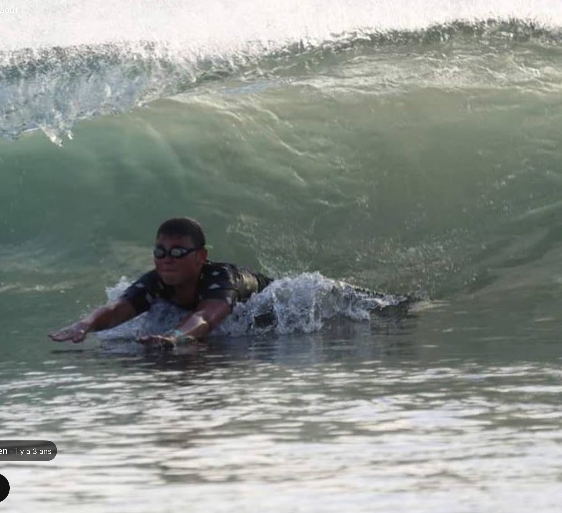 Traveler enjoying the Pacific Ocean during a beach experience near Playa Flamingo Costa Rica.