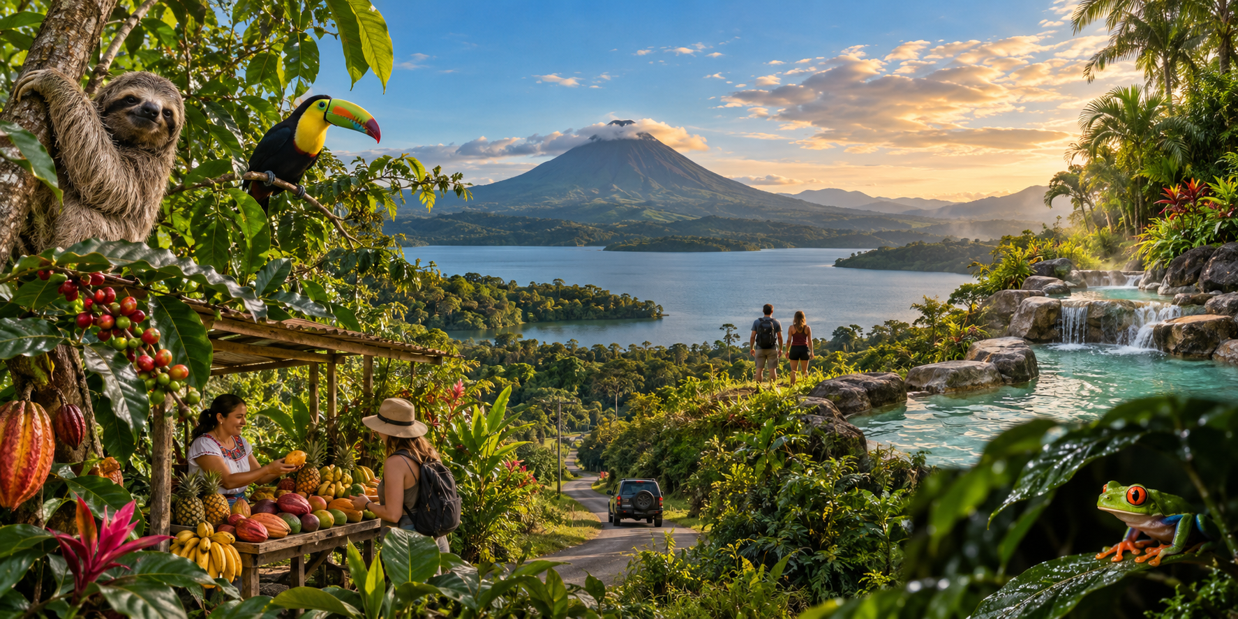 Authentic Costa Rican experience with volcano, tropical nature and hot springs in Guanacaste
