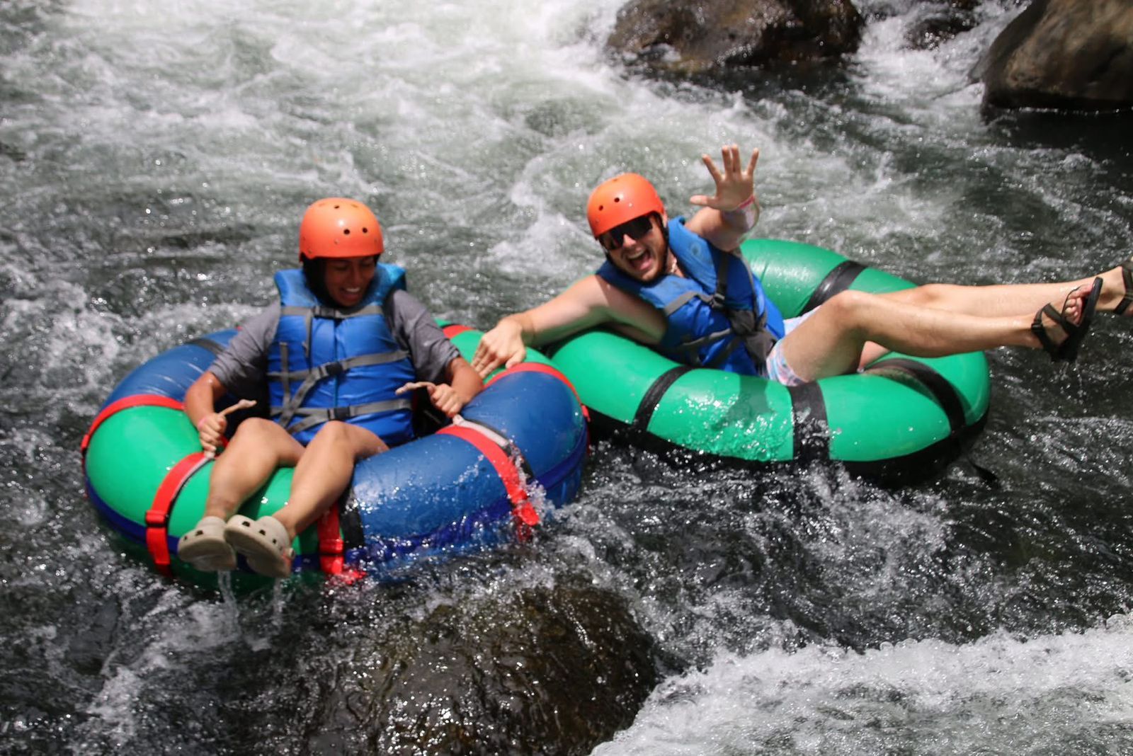 River tubing adventure during a private excursion from Nekajui, a Ritz-Carlton Reserve, through Guanacaste, Costa Rica.