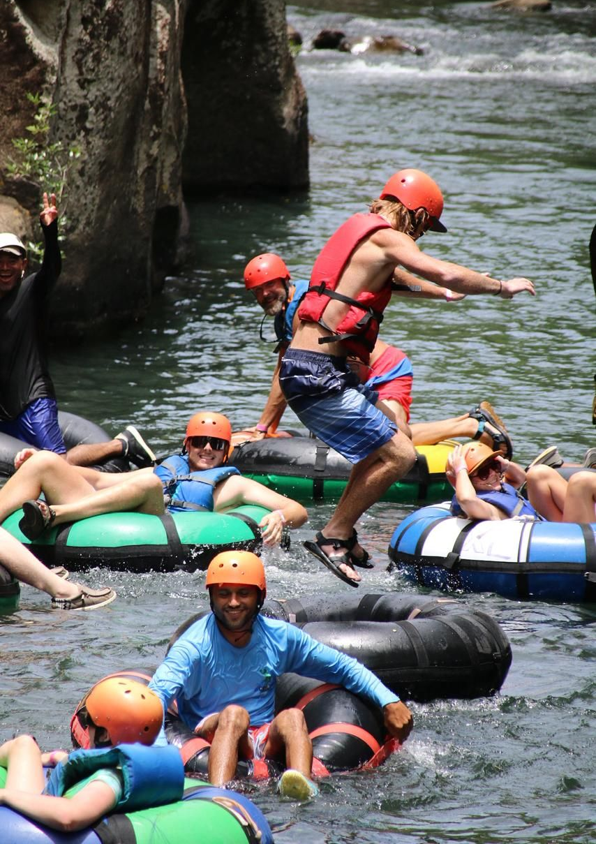 River tubing adventure during a private excursion from RIU Palace Costa Rica exploring Guanacaste with local guides.