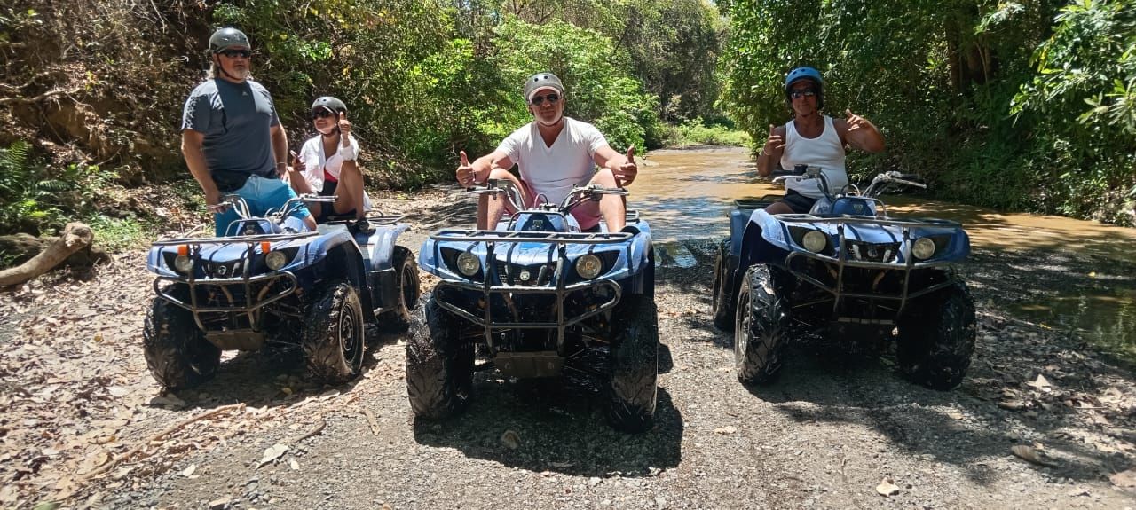 ATV off-road tour in Guanacaste Costa Rica with rider exploring rugged tropical trails during an adventure excursion