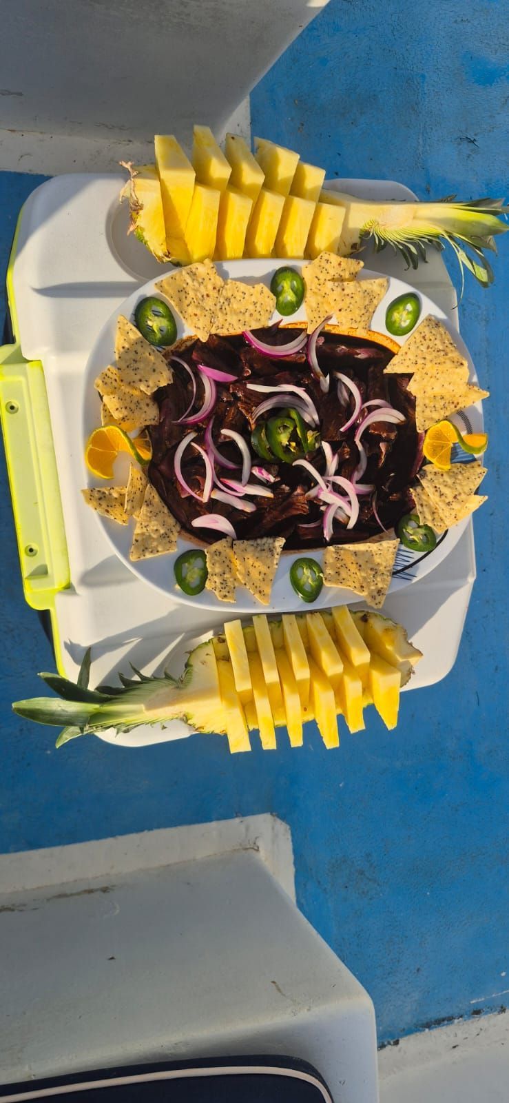 Fresh ceviche served during a private boat tour in Guanacaste Costa Rica while exploring the Pacific coastline