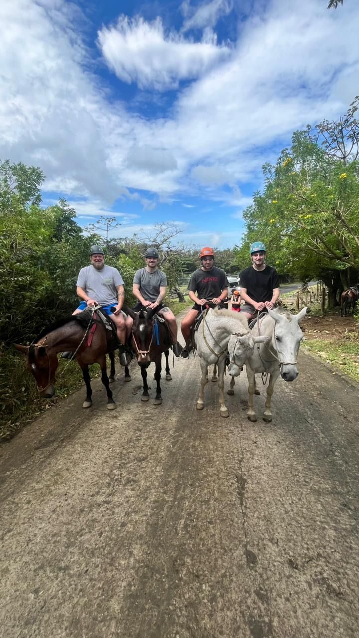 Horseback riding adventure near Miravalles Volcano during a private tour in Guanacaste, Costa Rica