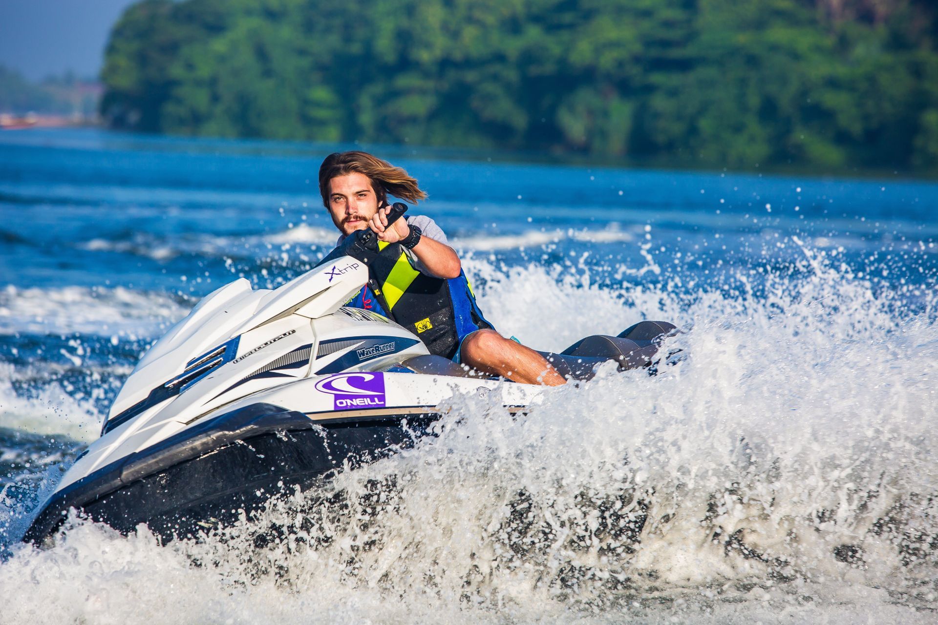 Jet ski excursion in Guanacaste Costa Rica exploring the Pacific coast, tropical beaches and scenic coastline on an ocean adventure.