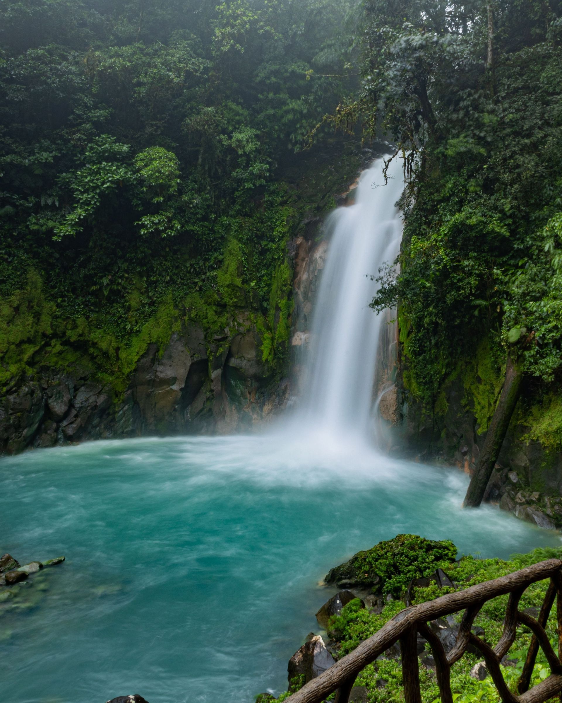 Rio Celeste Waterfall in Tenorio Volcano National Park Costa Rica