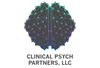 Clinical Psych Partners, LLC logo with a teal-purple brain and network design