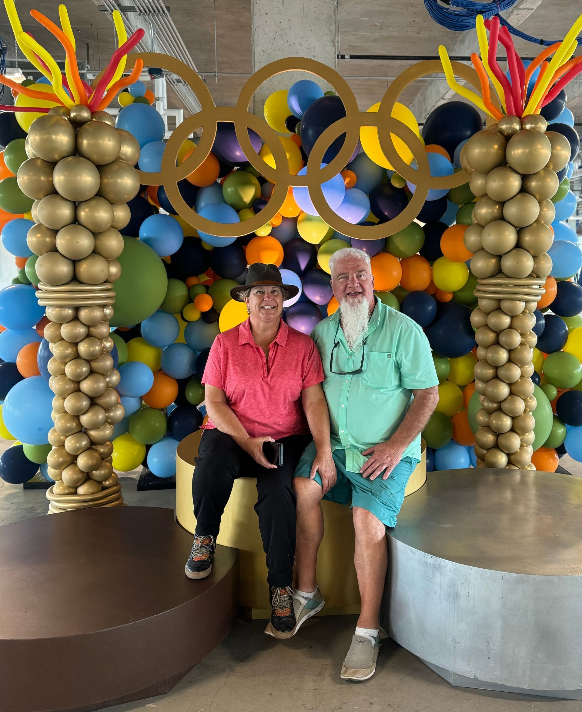 Olympic-themed photo booth.
