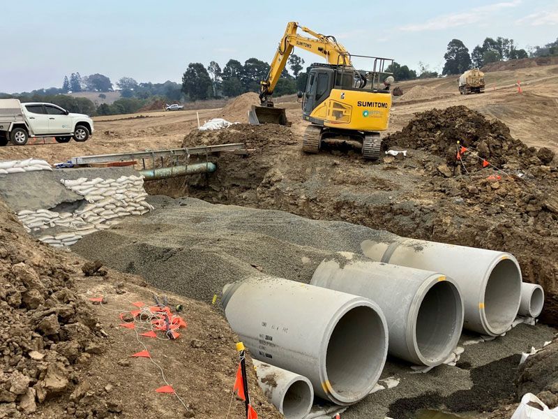 Civil and agi pipe installation
