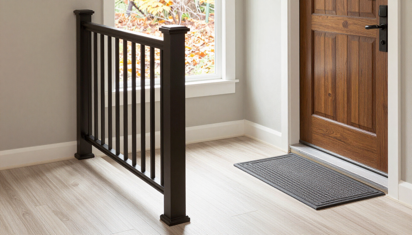 Safe, well-lit home entryway for fall prevention