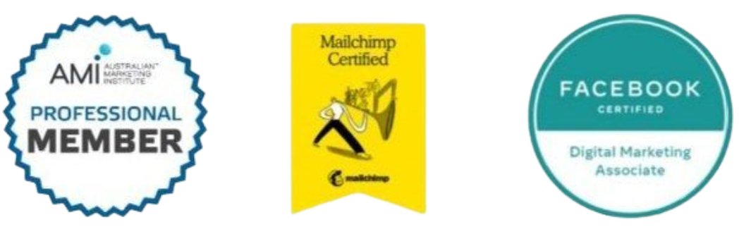 AMI Professional member, Mailchimp Certified and Facebook Certified