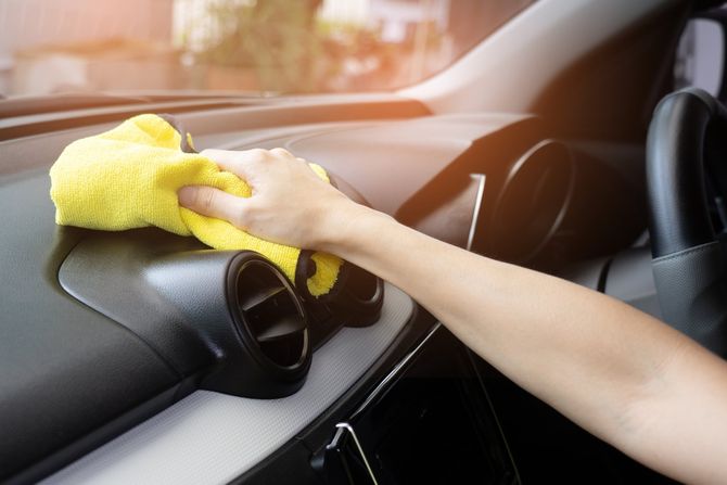the dash of a car being cleaned in phoenix, az