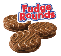 three big pack fudge rounds with the logo