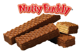 three big pack nutty buddy wafer bars with the logo