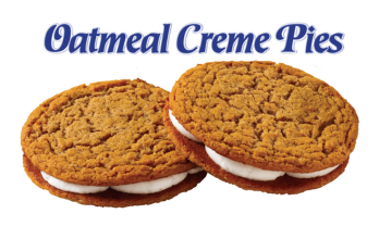 two big pack oatmeal creme pies with the logo