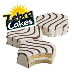 two big pack zebra cakes with the logo