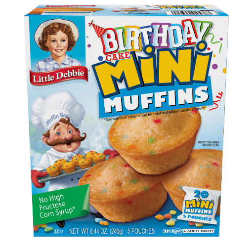 carton of birthday cake mini muffins