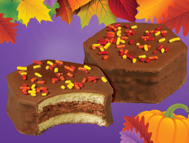 A chocolate cake with sprinkles and a sunflower in the background