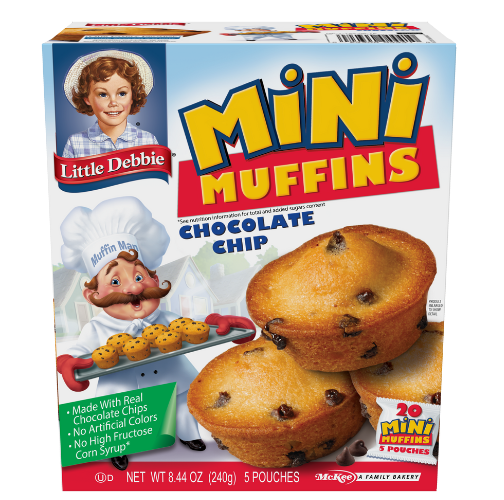 carton of chocolate chip mini muffins