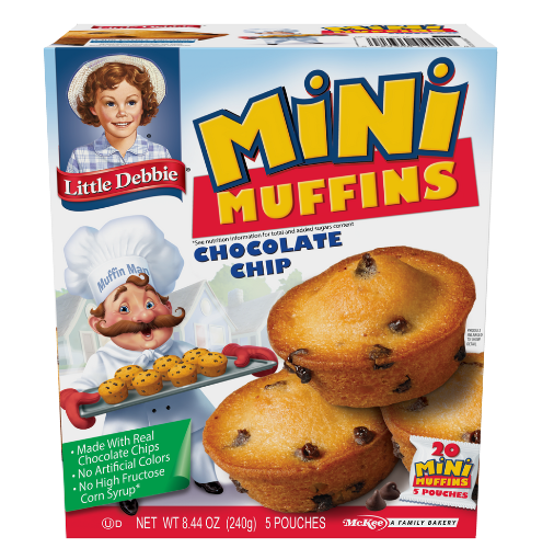 carton of chocolate chip mini muffins