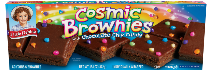 a carton of cosmic brownies