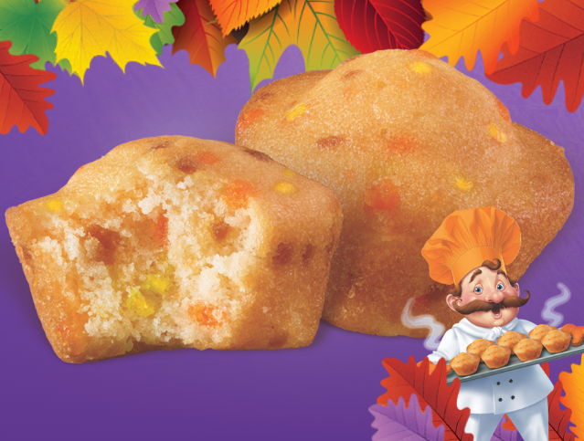 two fall mini muffins