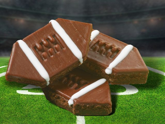 three football brownies