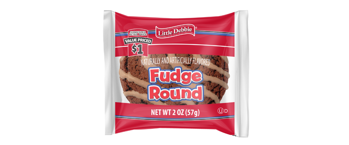 package of single serve fudge round