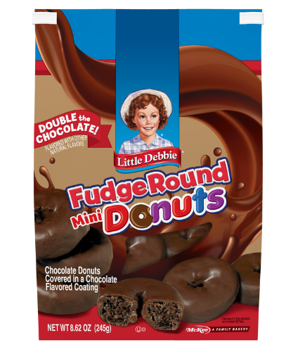 A box of pudding donuts with a picture of a boy on it.
