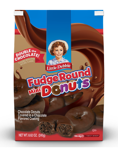 bag of fudge round mini donuts