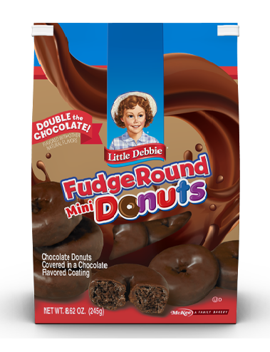 bag of fudge round mini donuts