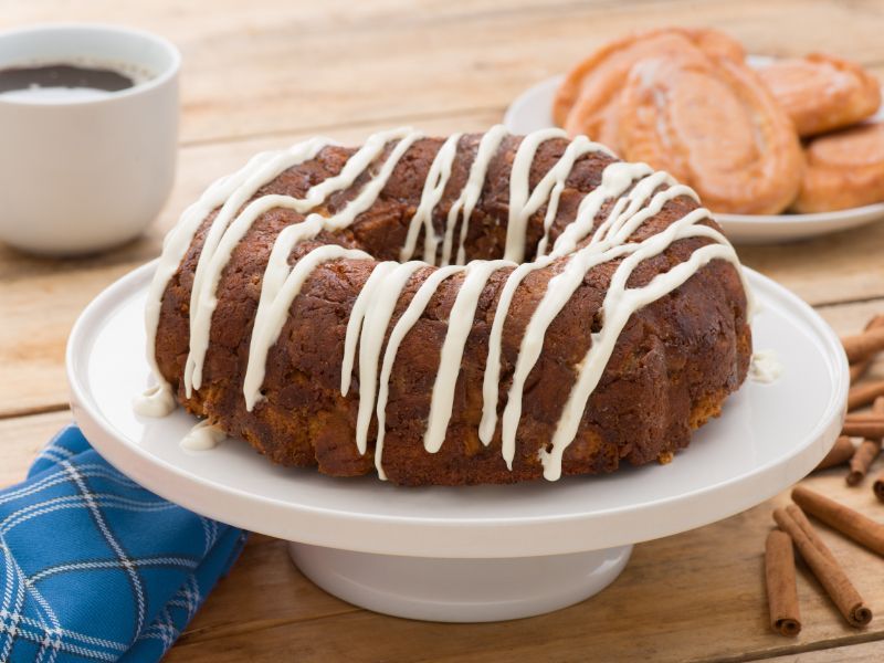 honey buns crafted into monkey bread and drizzled with icing