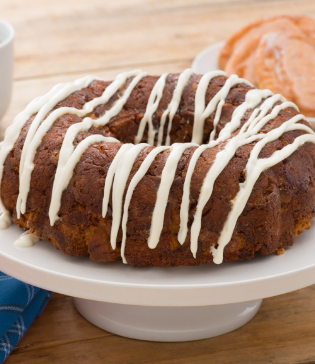 honey buns crafted into monkey bread and drizzled with icing
