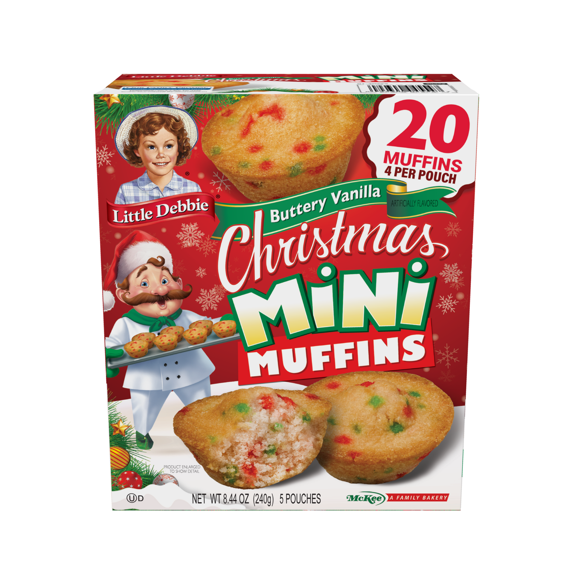 carton of christmas mini muffins