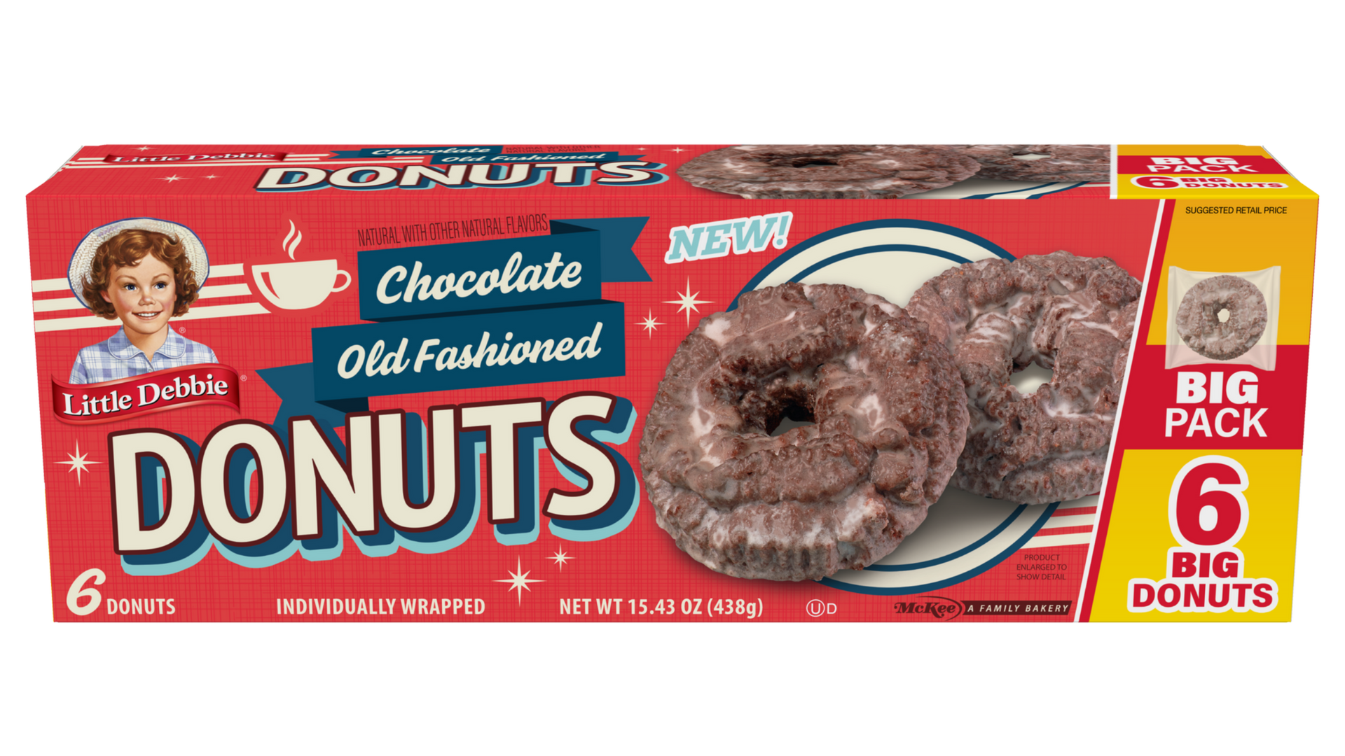 a box of big pack old fashioned donuts