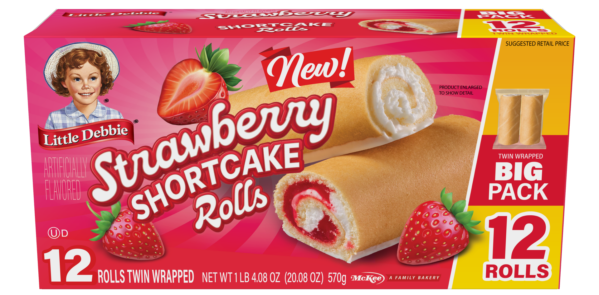 carton of big pack strawberry shortcake rolls