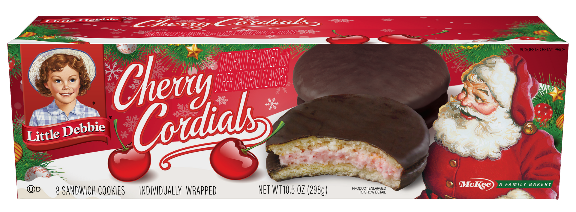 carton of little debbie christmas cherry cordials