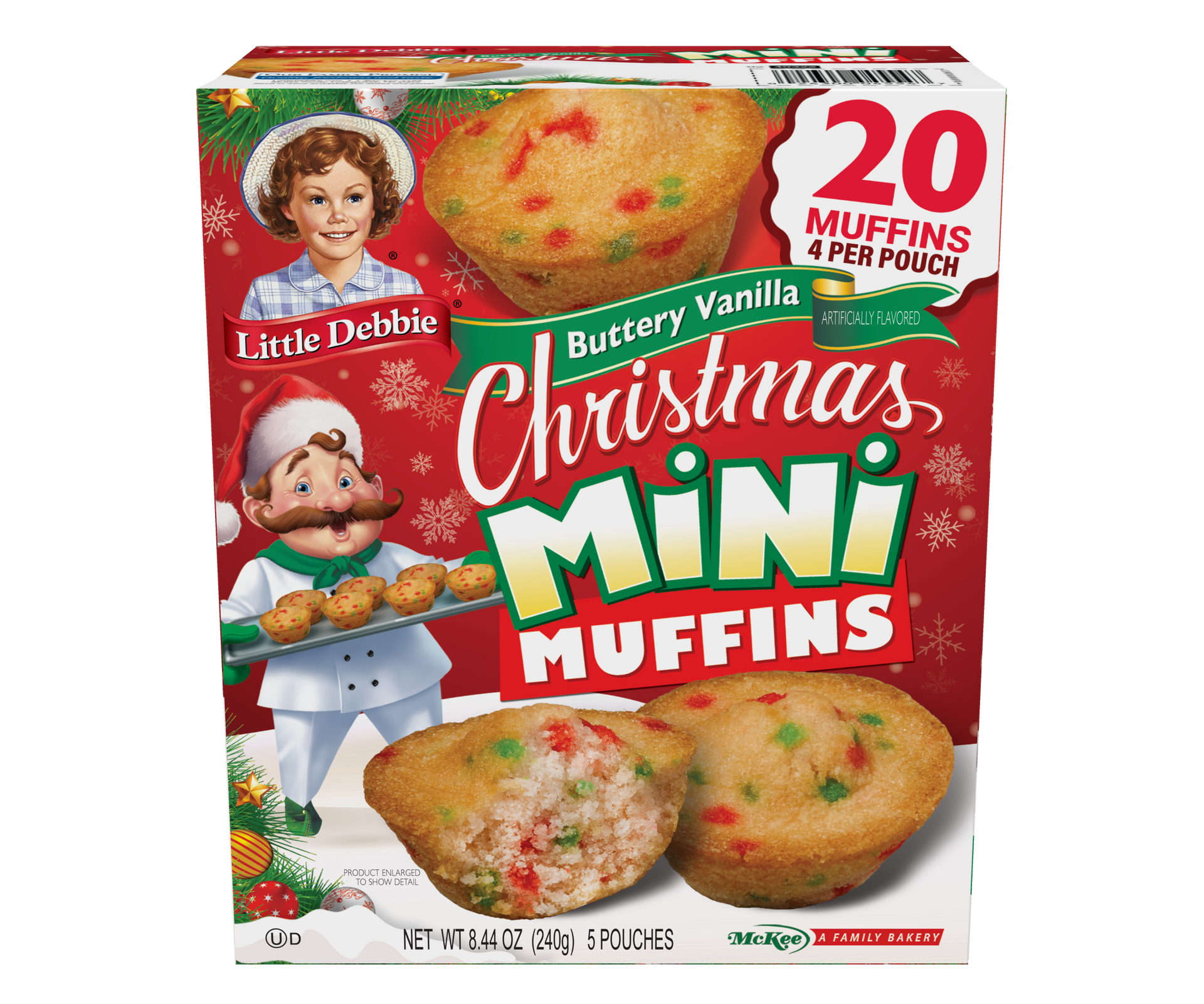carton of christmas mini muffins