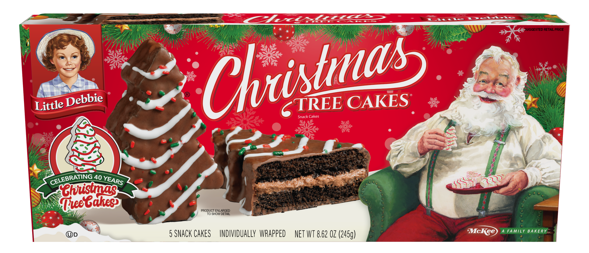 carton of christmas tree cakes choc