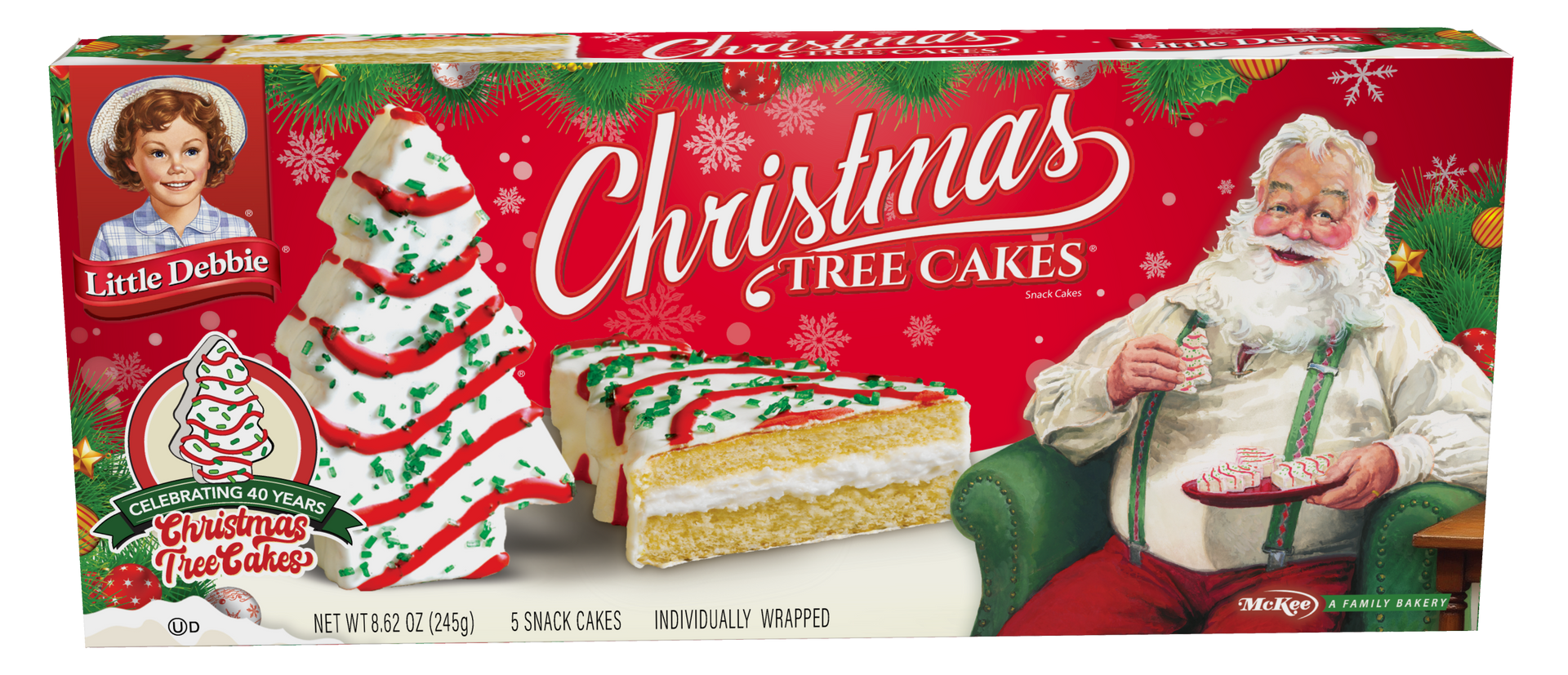 carton of christmas tree cakes