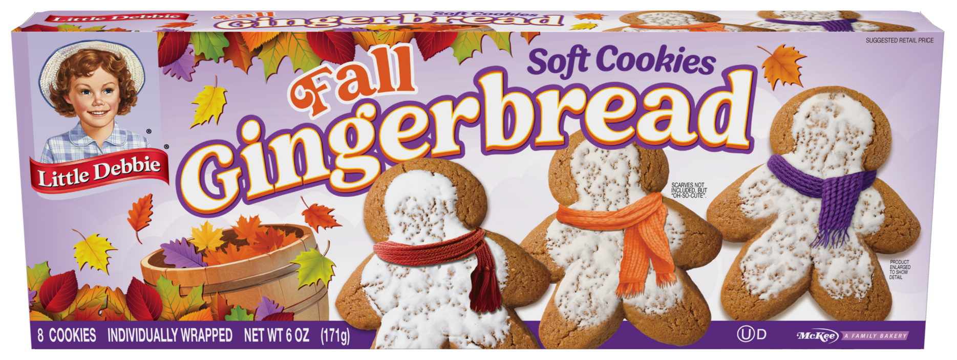 carton of fall gingerbread cookies