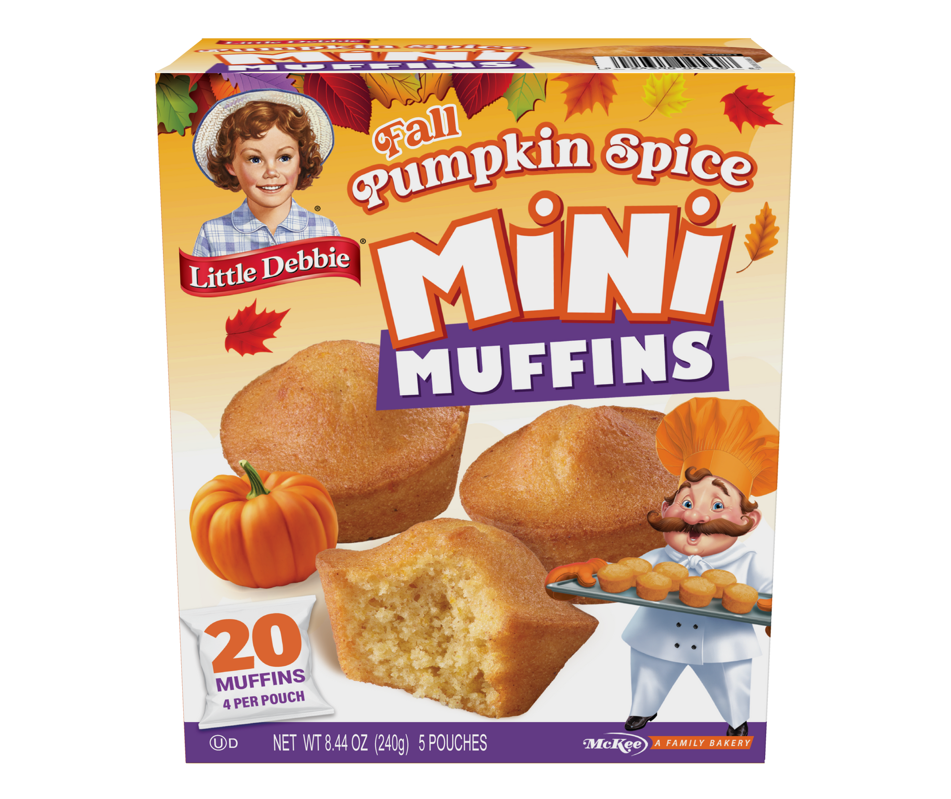 carton of pumpkin spice mini muffins
