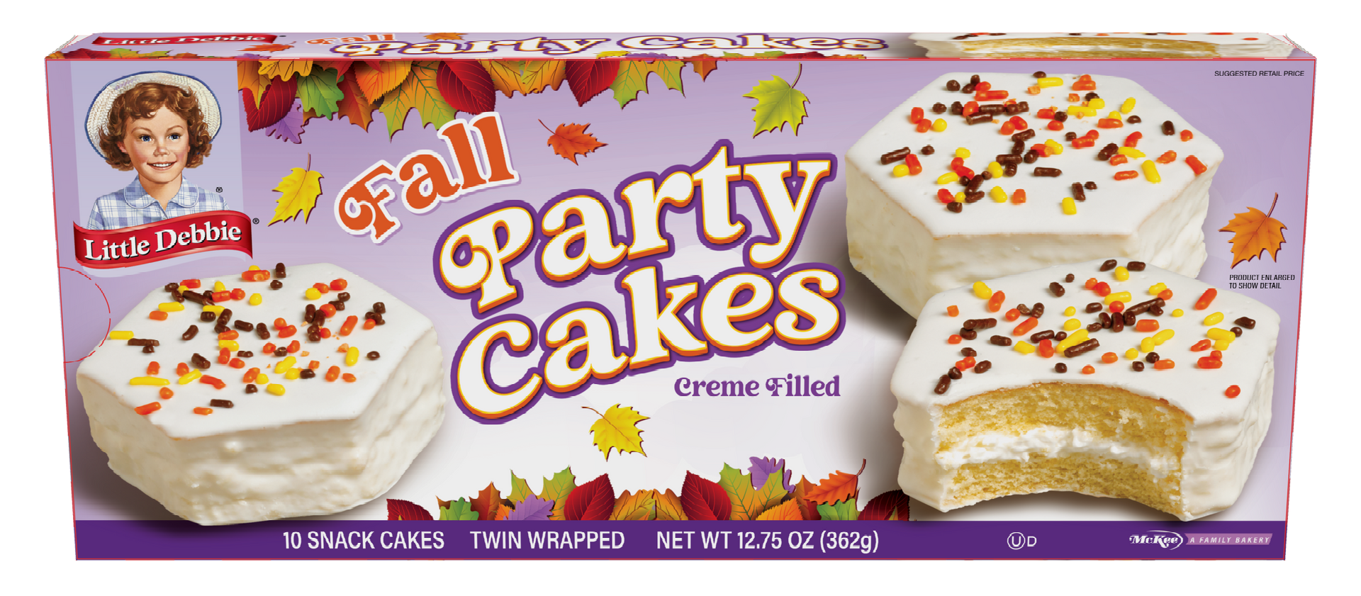 carton of fall party cakes