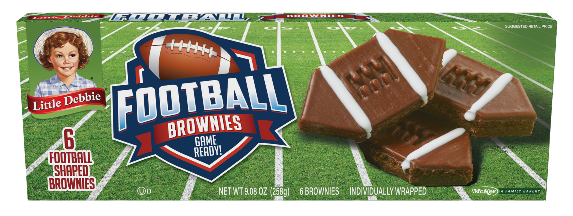 carton of football brownies