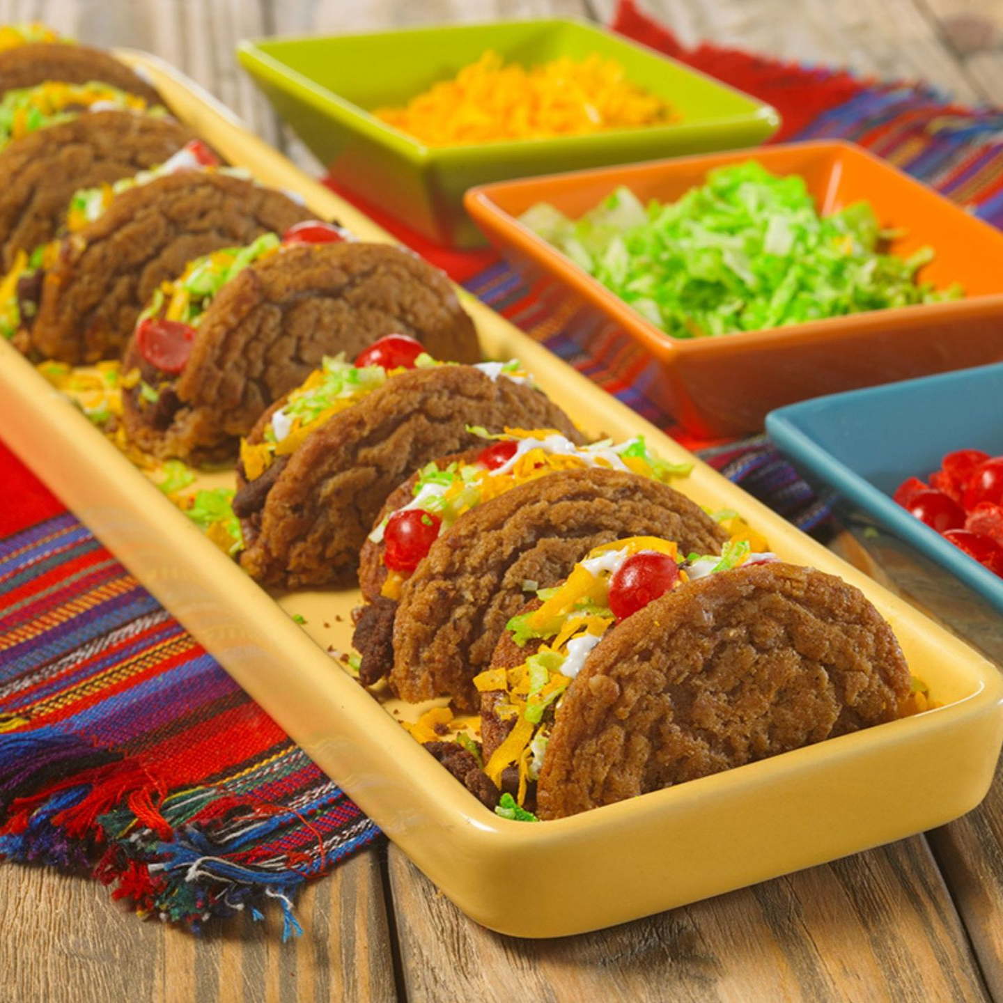 oatmeal creme pies decorated with candies to look like dessert tacos