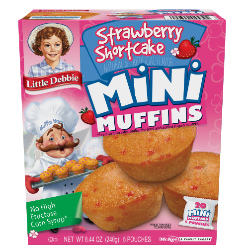 carton of strawberry shortcake mini muffins